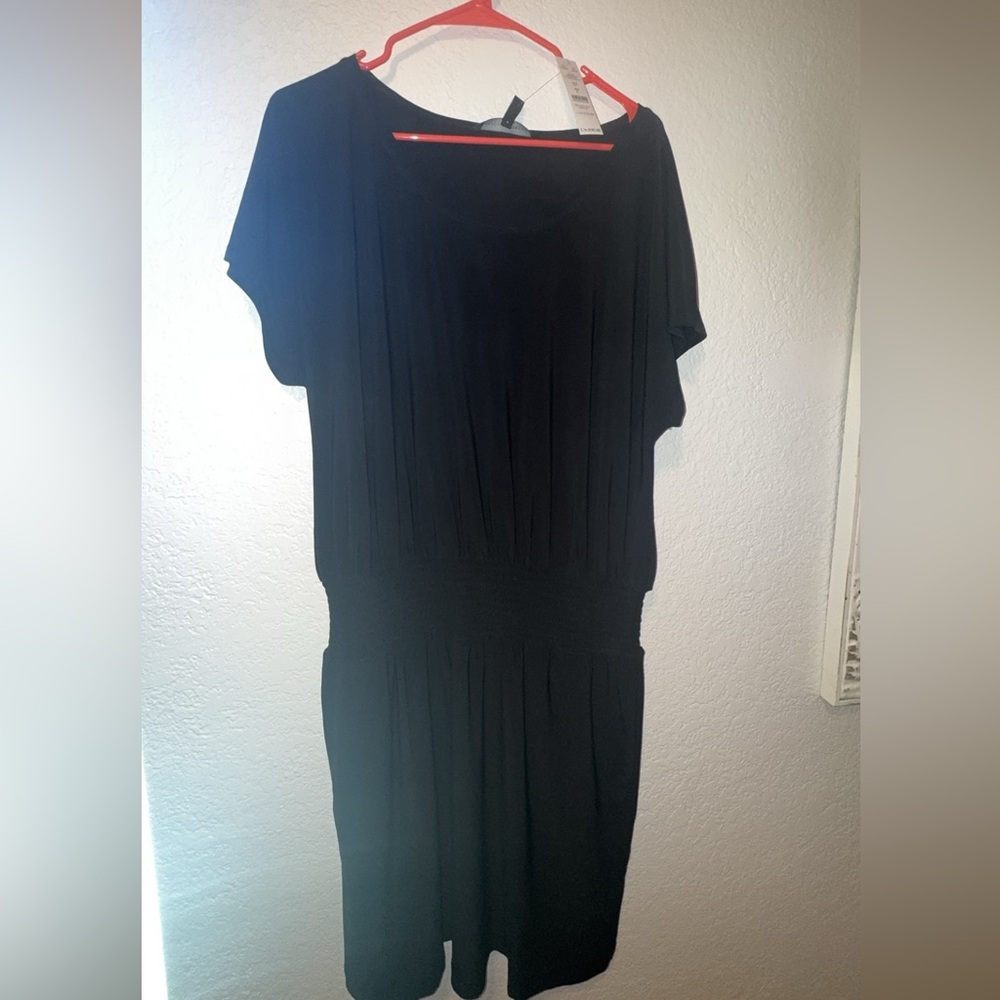 NWT Stretchy Black Dress from White House Black Market Size Large